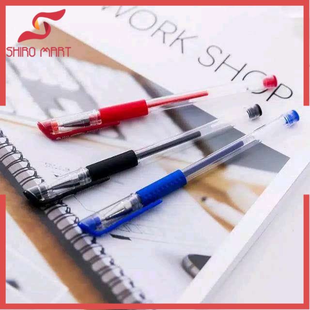 

[SM] Pulpen Gel Ink 0.5Mm Alat Tulis Kantor Sekolah Pena Pen Tinta Cair Standart Warna Merah Hitam Biru