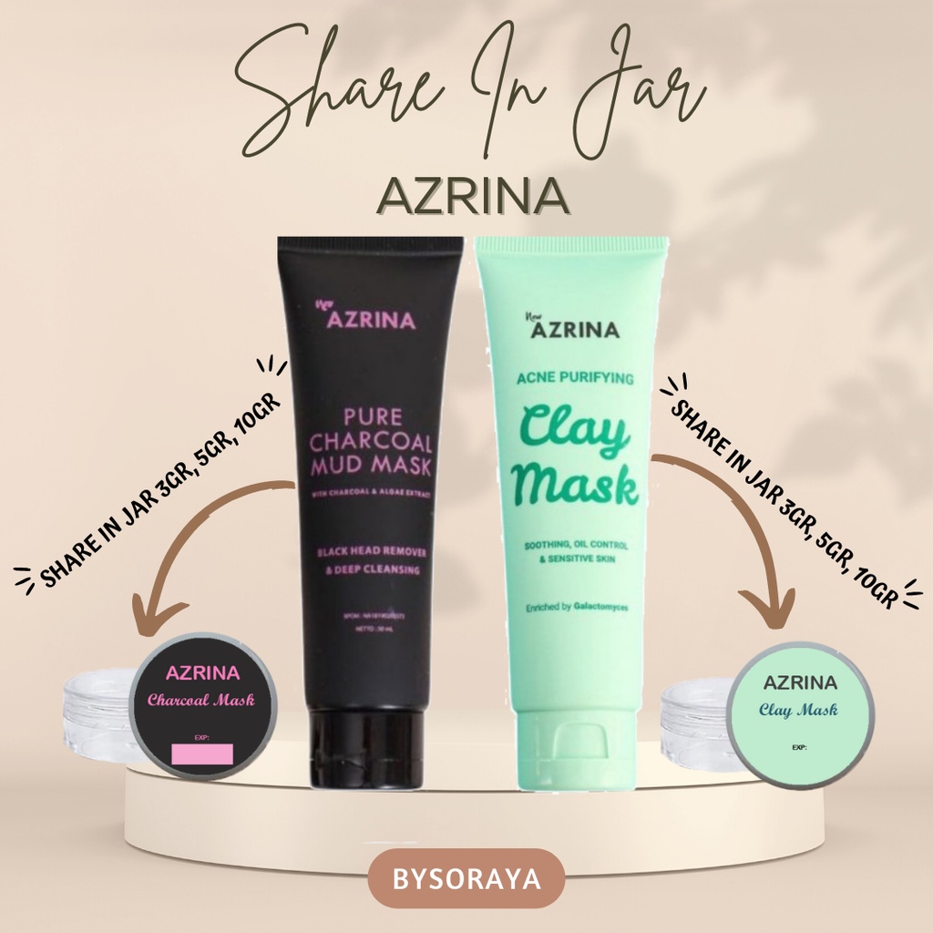 [SHARE IN JAR] AZRINA Pure Charcoal Mud Mask &amp; Acne Purifying Clay Mask