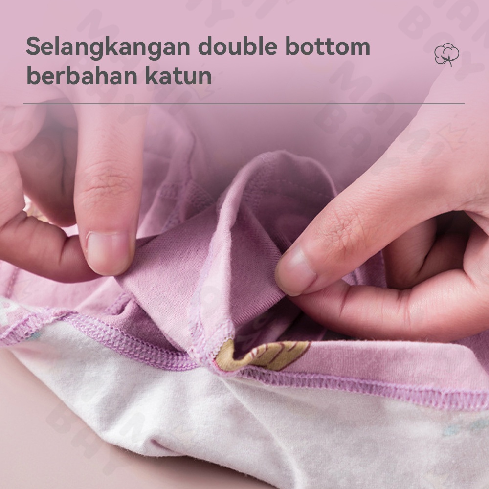 Mamibayi Celana Dalam Anak Perempuan Boxer Katun Murni Celana Dalam Anak Cewek 4 PCS / Set