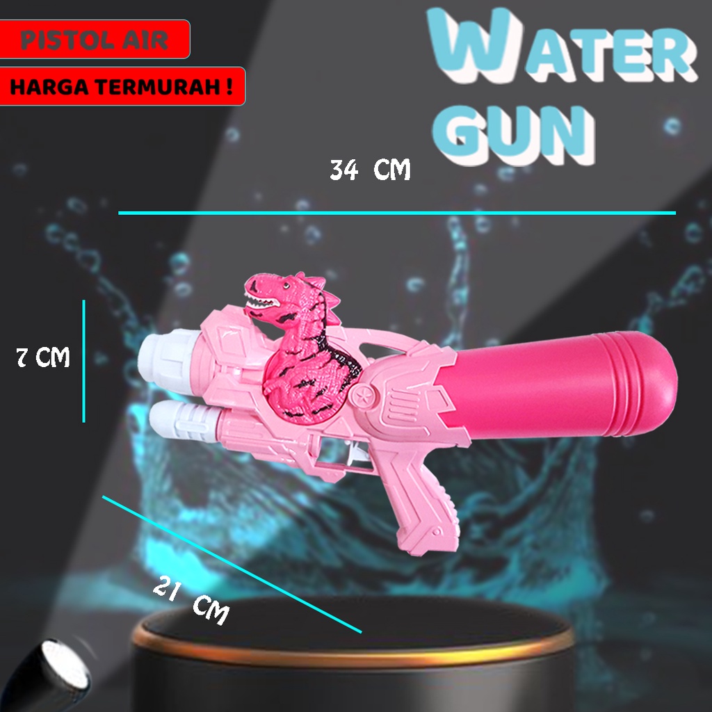 Mainan Anak Tembak Air/ Mainan Pistol Air Tirex Dino/ Water Gun