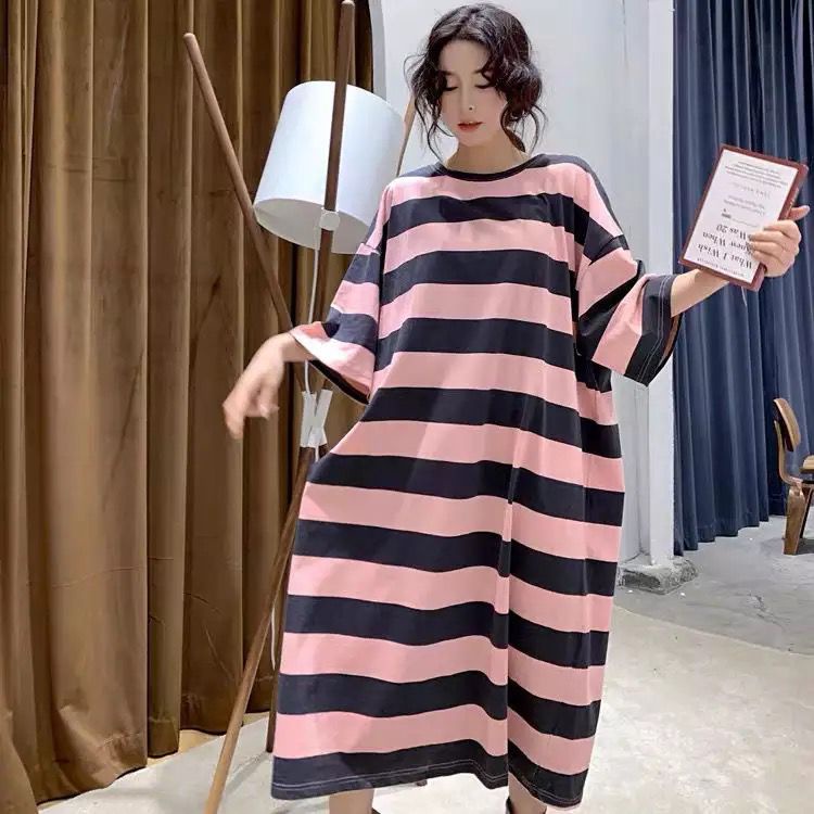 VS GG -ASLI JUMBO long DRESS JUMBO Big Sripe AINA AINA wanita - konveksi murah