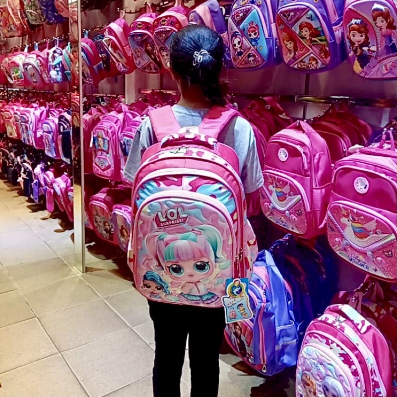 Tas anak Sekolah IMPORT untuk Anak Perempuan Anak Laki-laki Sekolah Dasar Ransel Besar