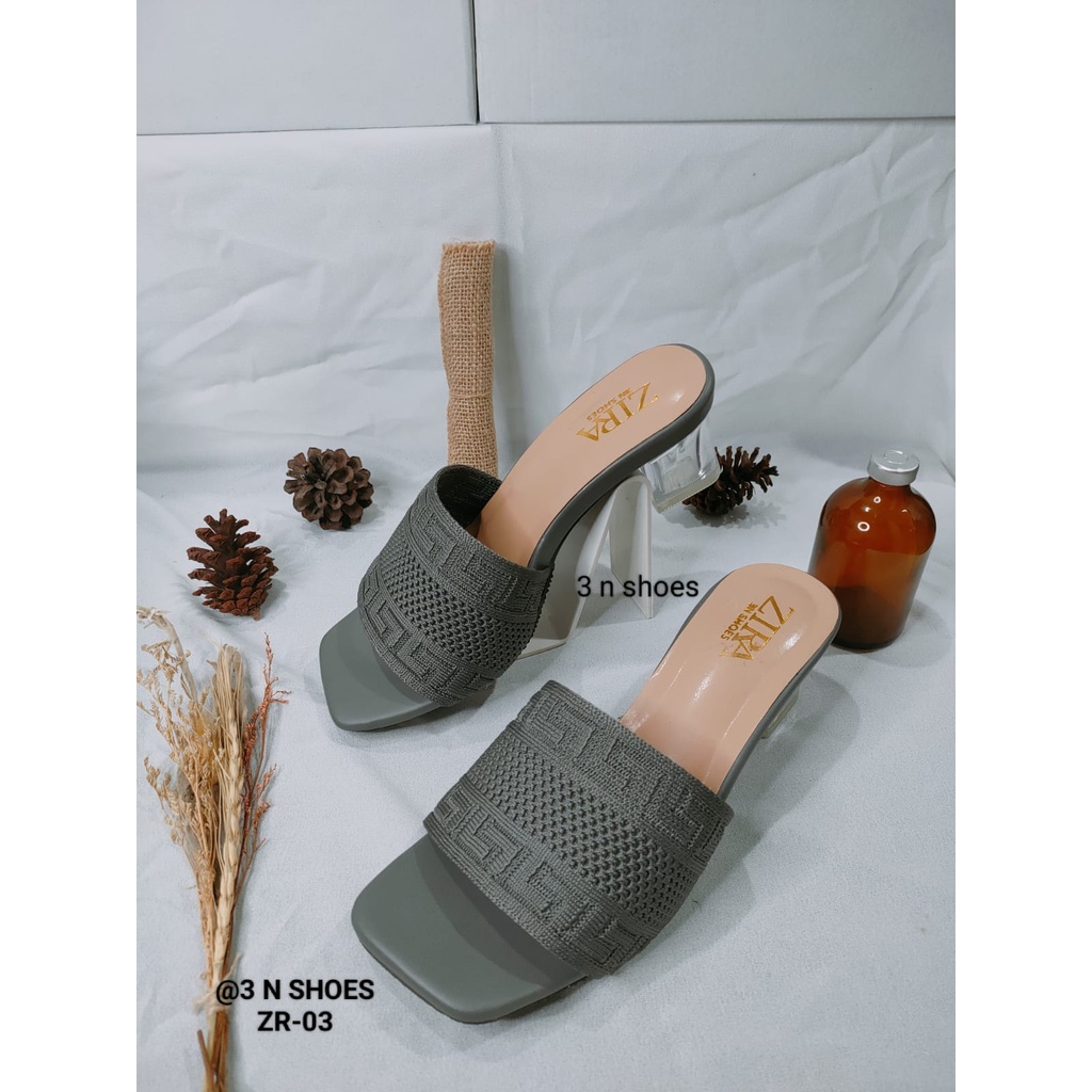 Sendal Heels Rajut Hak Kaca 5cm Terbaru Sandal buat Kondangan Wanita Kekinian  Hills Prempuan Sandal Real Pictt Sandal Pesta Sandal Cewek Dewasa Sandal hak kaca terbaru termurah ZR 03