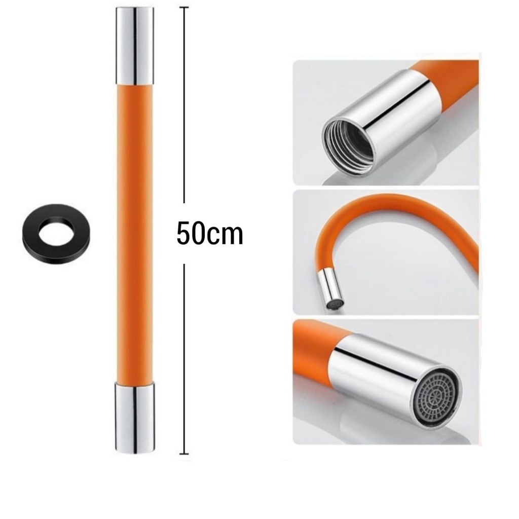 Flexible Sambungan Keran air 20cm 50cm Oren Selang Saringan Sambung Kran air Orange 20Y/50Y Faucet Flexible Hose