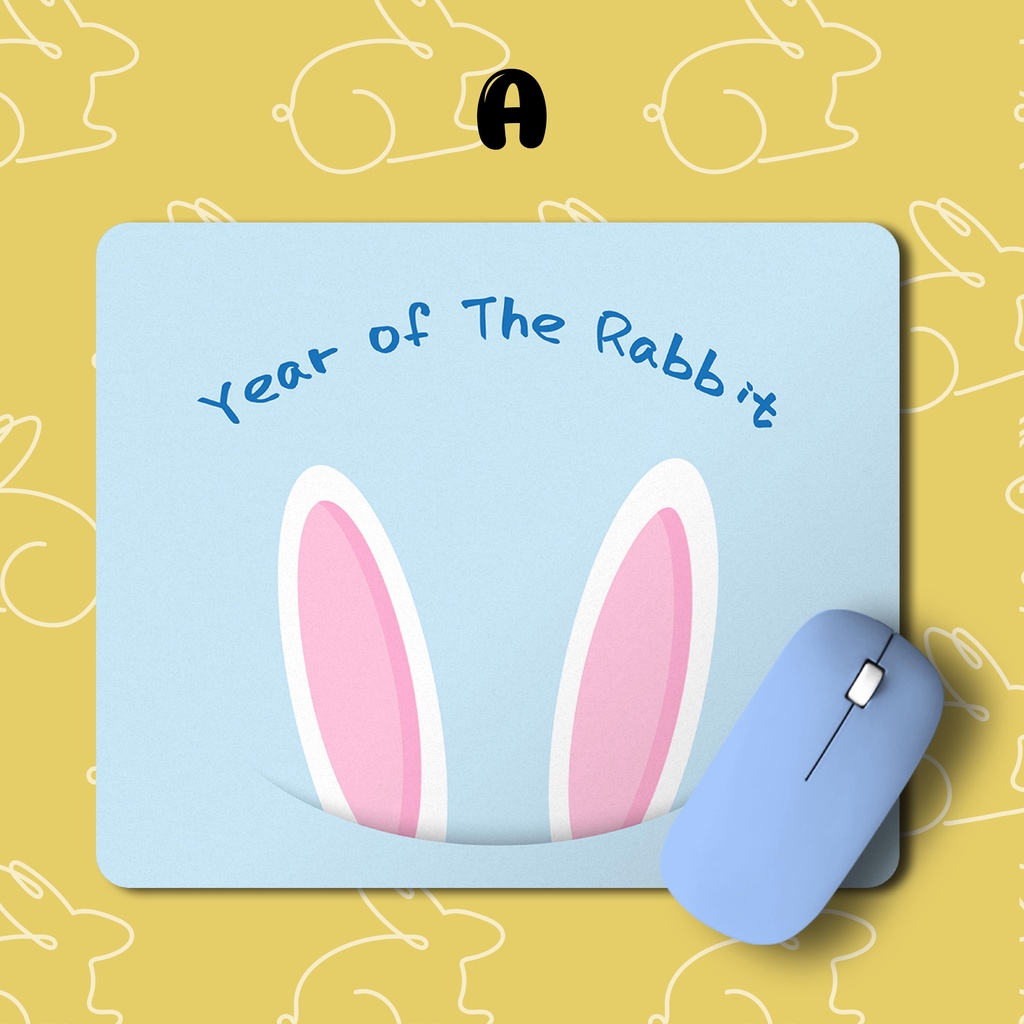 READY STOCK Custom Gaming Mousepad Antislip Kelinci Rabbit Chinese New Year