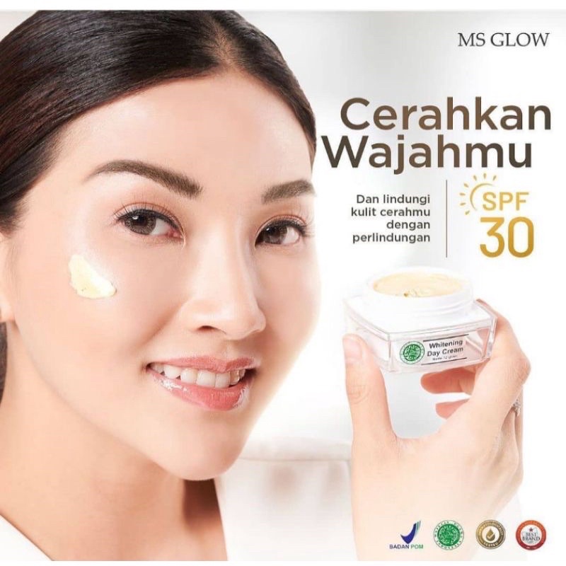 MS GLOW Day Cream Whitening  Atau Cream Siang Ms Glow