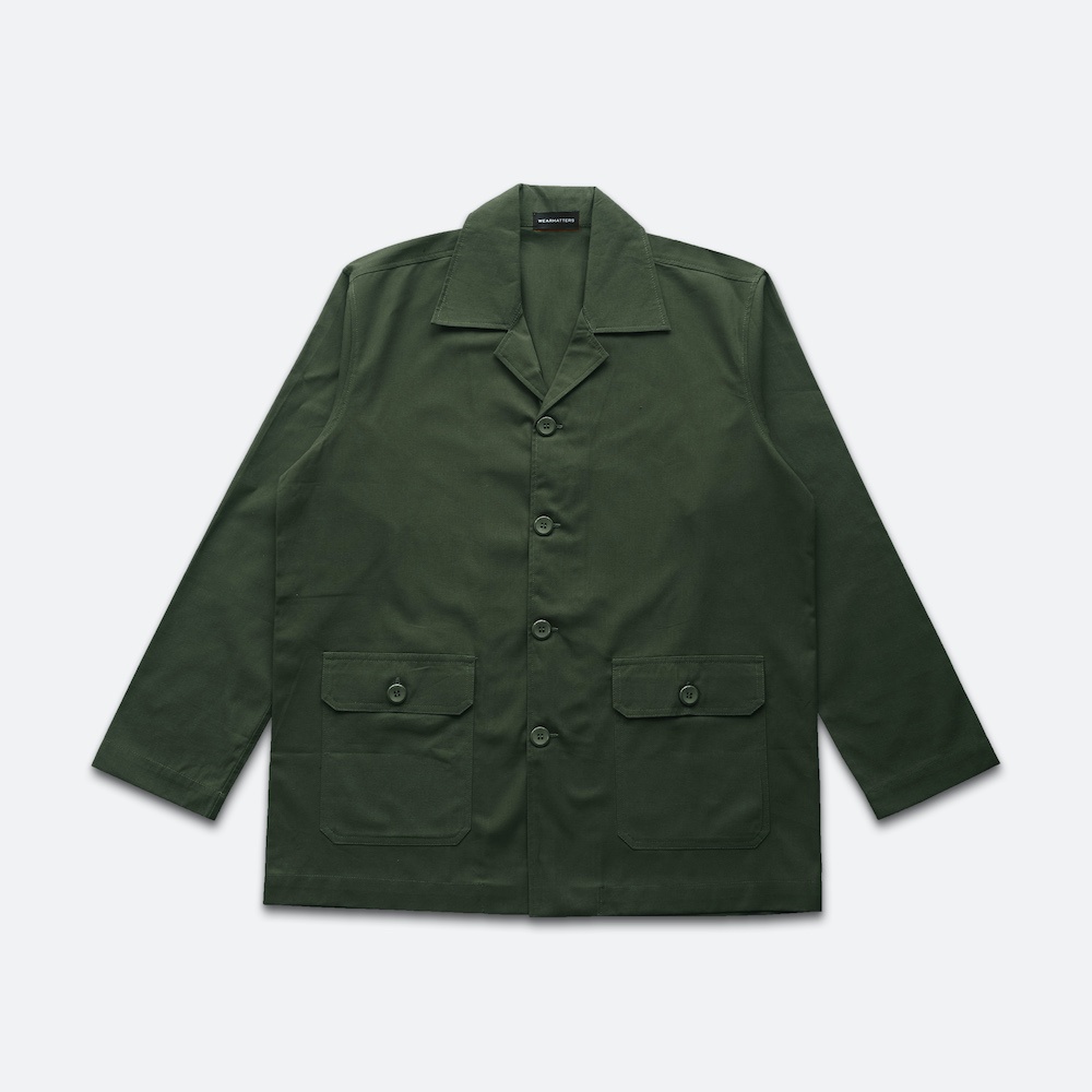 Matters Outerwear jaket Kanvas Pria Monclear Army