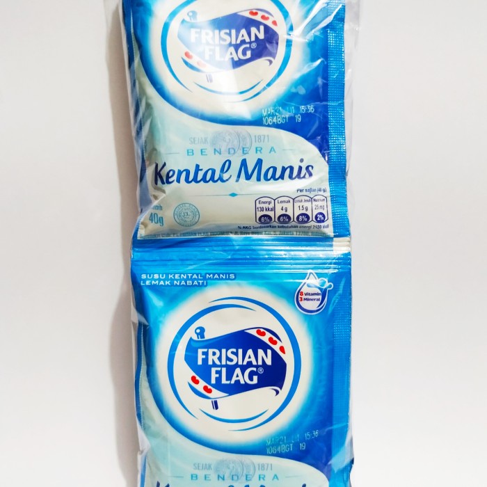 

Kental-Manis- Frisian Flag Susu Bendera 6Sachet/Pak -Manis-Kental