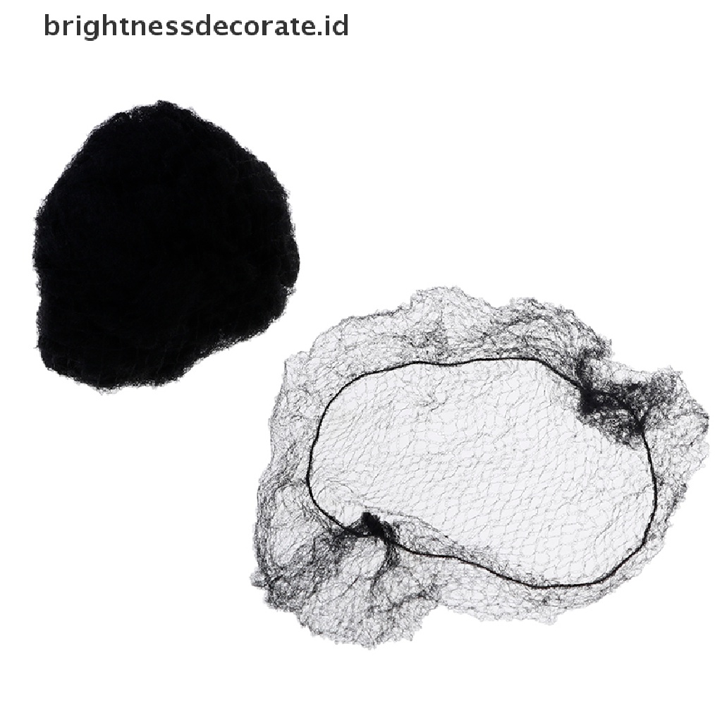 [Birth] 50/100pcs Wanita Jaring Rambut invisible edge mesh Hitam snood wig cap [ID]