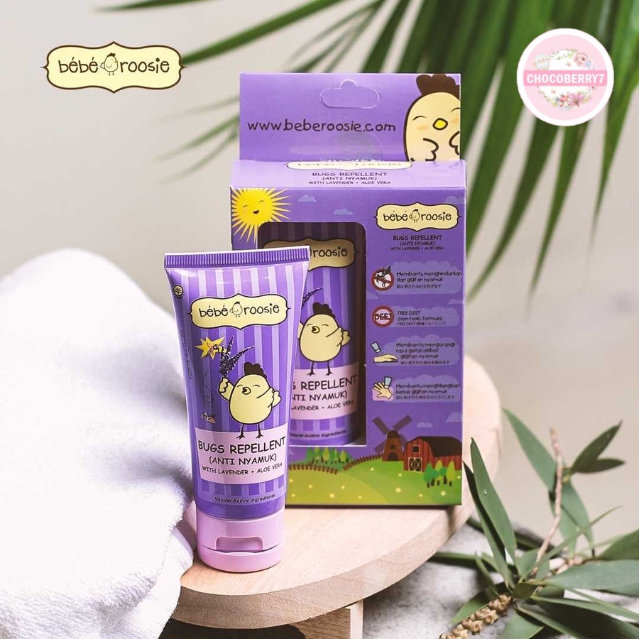 Bebe Roosie Bugs Repellent with Lavender + Aloe Vera 60gr / Telon Cream Anti Nyamuk Bebe Rosie