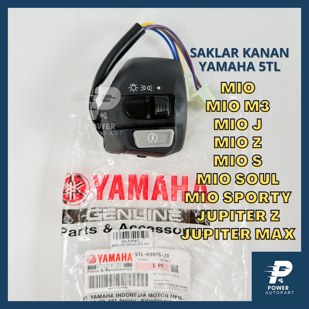 SAKLAR SAKELAR KANAN SET YAMAHA MIO, MIO SOUL, JUPITER, JUPITER MAX KUALITAS ASLI ORIGINAL - 5TL