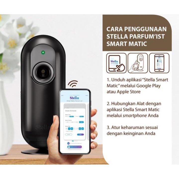 ALAT STELLA Parfum’Ist Smart Matic Device Set (Termasuk Refill dan Baterai) Kontrol Dari Aplikasi HP