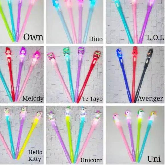 

Termurah | KP8 | BANTING HARGA !!! Lusinan Pulpen Led Disco Karakter Emoticon
