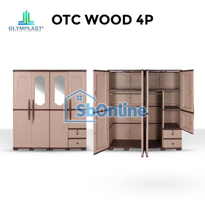 LEMARI PAKAIAN OLYMPLAST OTC WOOD 4P