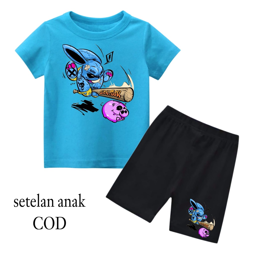 Hzl_outfit Setelan Baju Anak Sick F/ Baju Setelan Anak Anak