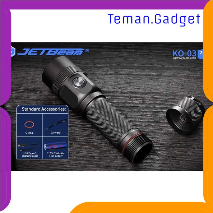 TG-SNT JETBeam Senter LED EDC Flashlight Luminus SST-70 2400 Lumens - KO-03