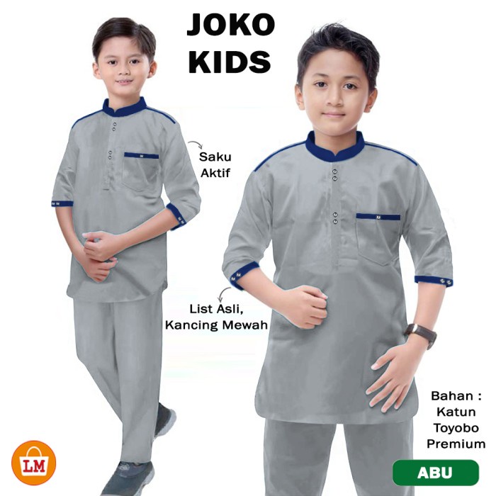Setelan Koko Anak Muslim JOKO KIDS Laki-Laki Baju Ramadhan Idul Fitri XS-L LMS 27249