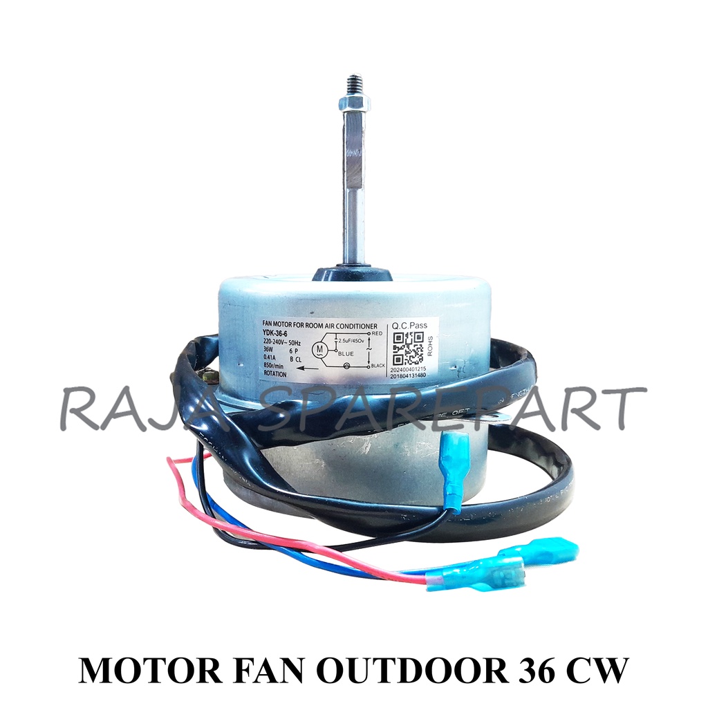 Motor Fan Outdoor AC 36Watt CW (Putaran AS kearah Kanan - Searah Jarum Jam)