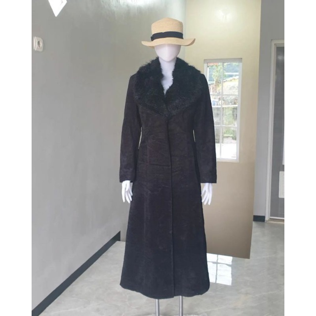 Preloved Coat Winter Bulu Long Coat Musim Dingin Tebal Premium