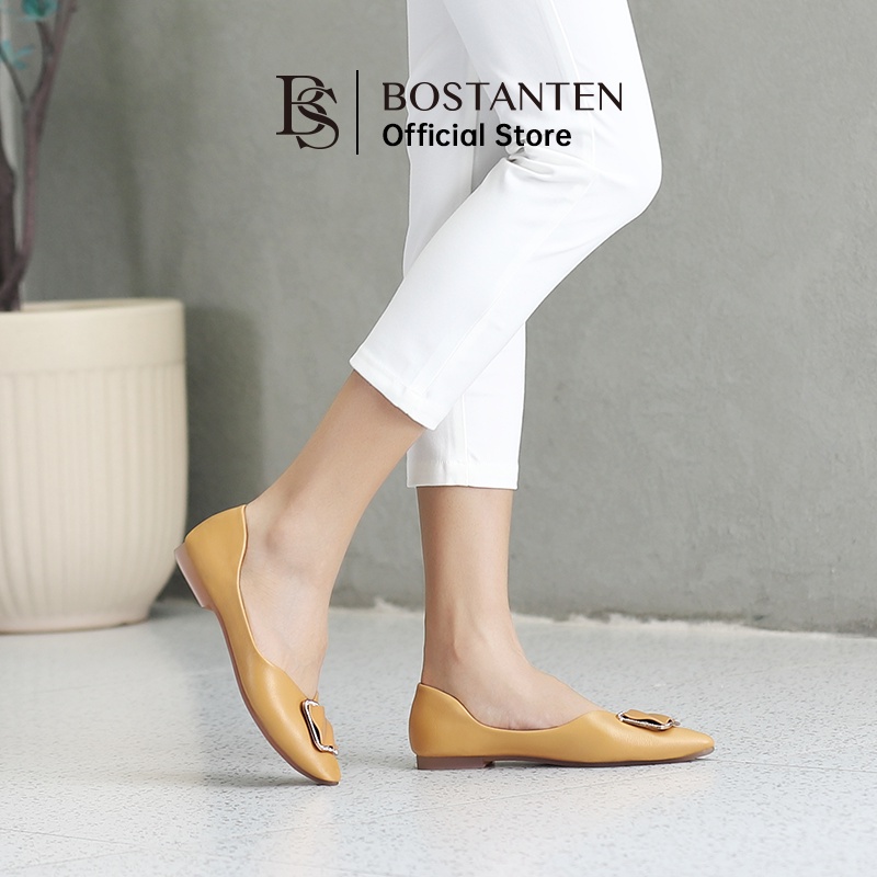 BOSTANTEN Sepatu Wanita Flatshoes Pansus Pesta Pernikahan Sepatu Kerja