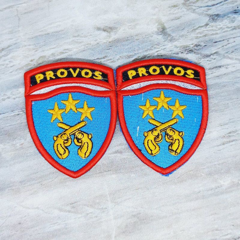 Atribut pdl polri / pdl bet lengan provos polri bordir timbul