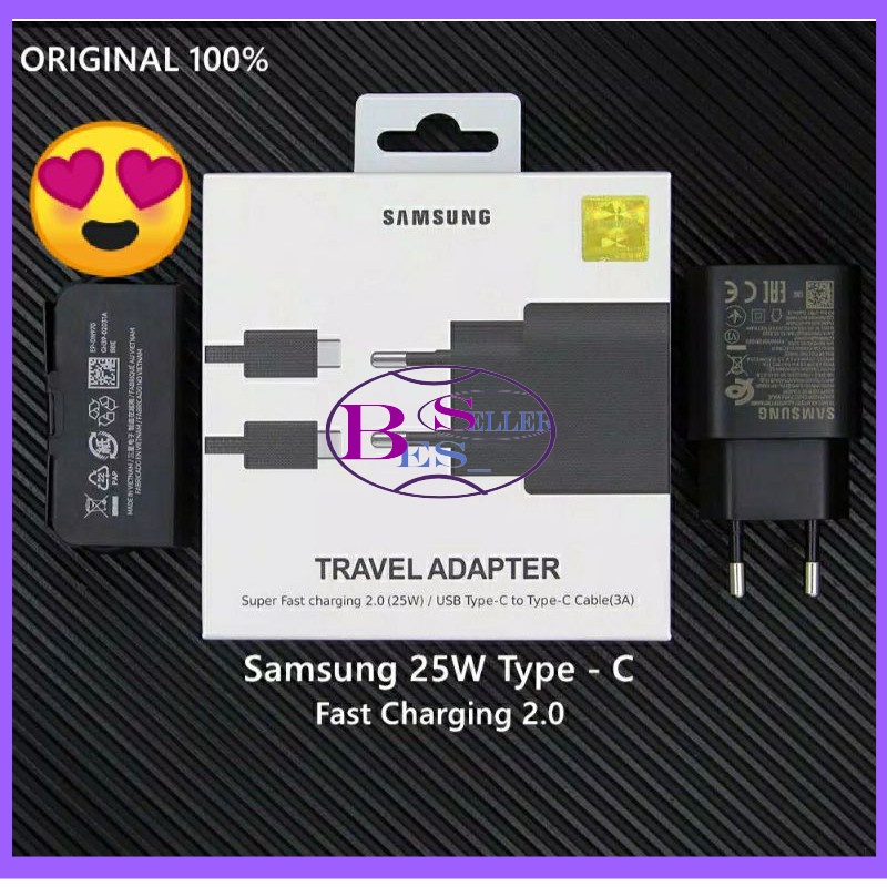 Charger Samsung tipe c ke tipe c original 100%/fastcharging Bergaransi 1 Minggu