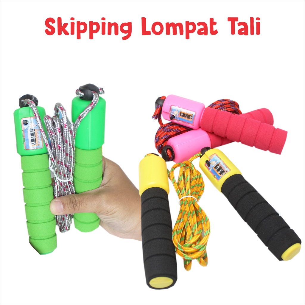 Skipping Jump Rope Soft Handle + Counter Tali Lompat Skipping Dengan Penghitung Loncatan / Skipping  Jump Rope Skiping Soft Handle with Counter [MF]