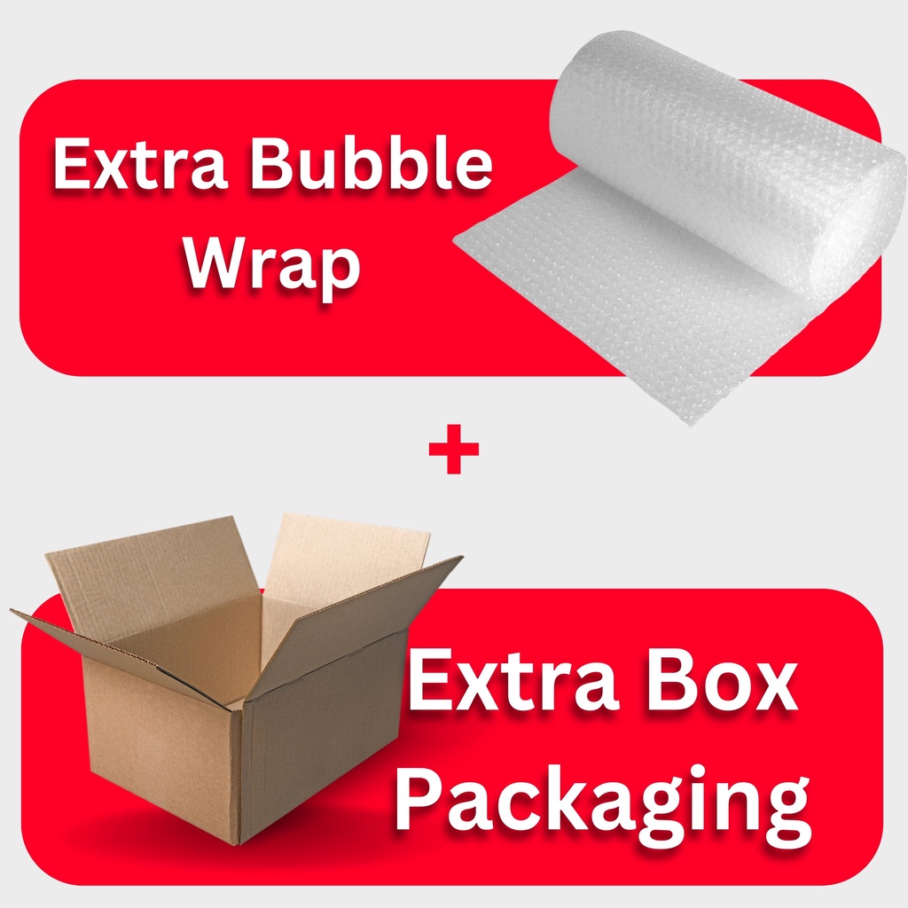 

Garansi Barang pecah Belah | xtra Bubble wrap | Box packing