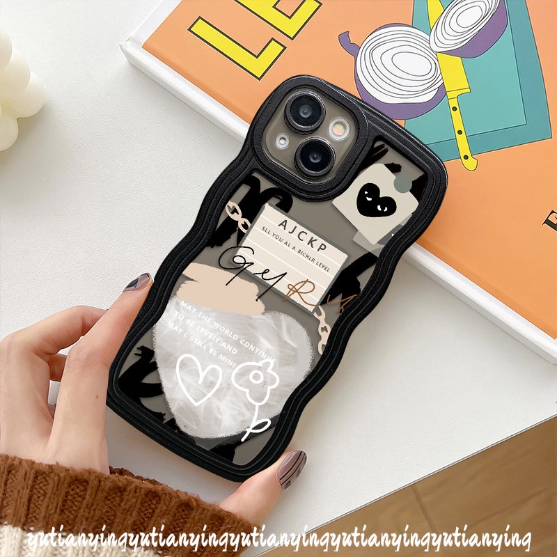 Kompatibel Untuk Samsung A50 A12 A04s A13 A23 A04E A04 A53 A52 A50s A22 A52s A03s A02s A32 A21s A11 A33 A31 A30s A20 A51 Love Heart Comme des Garcons Graffiti Wavy Edge Soft Case