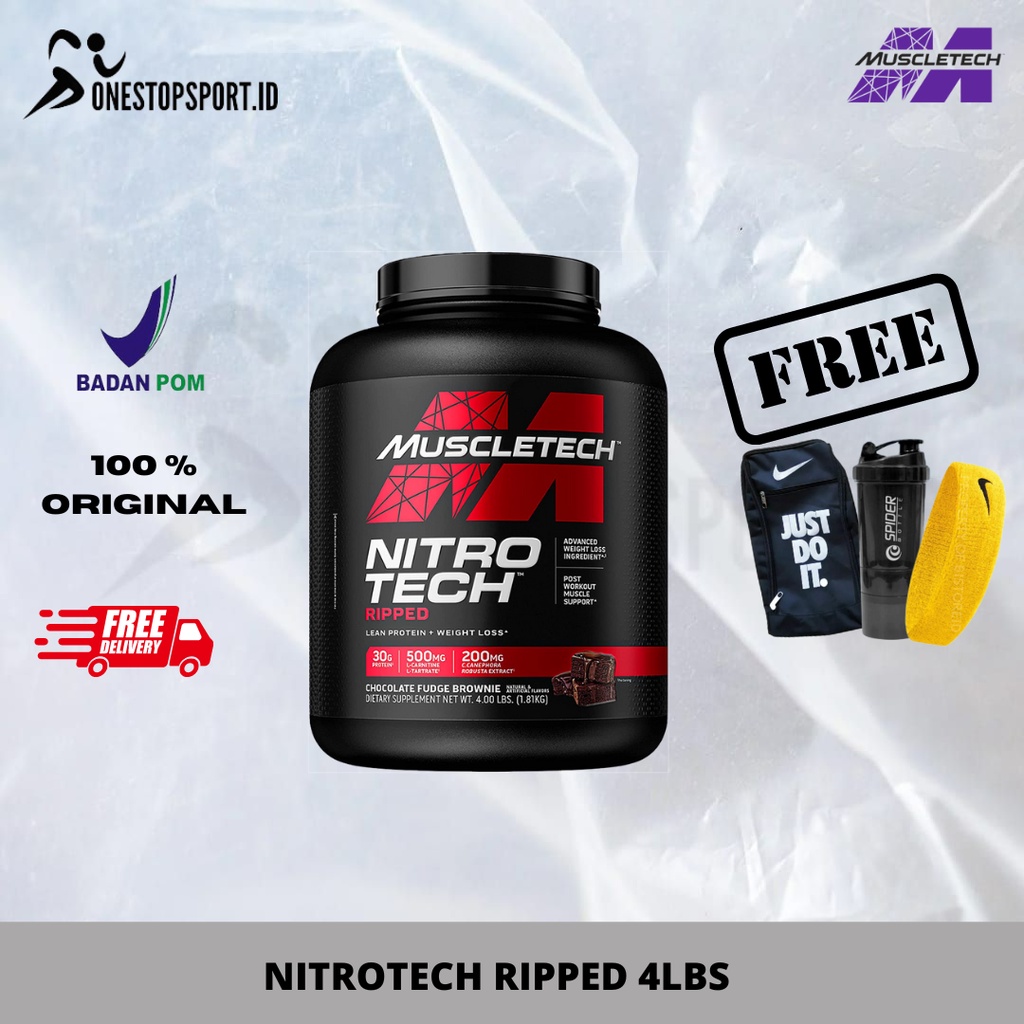 Muscletech Nitrotech Ripped 4 Lbs Whey Protein Nitro Tech 4lb