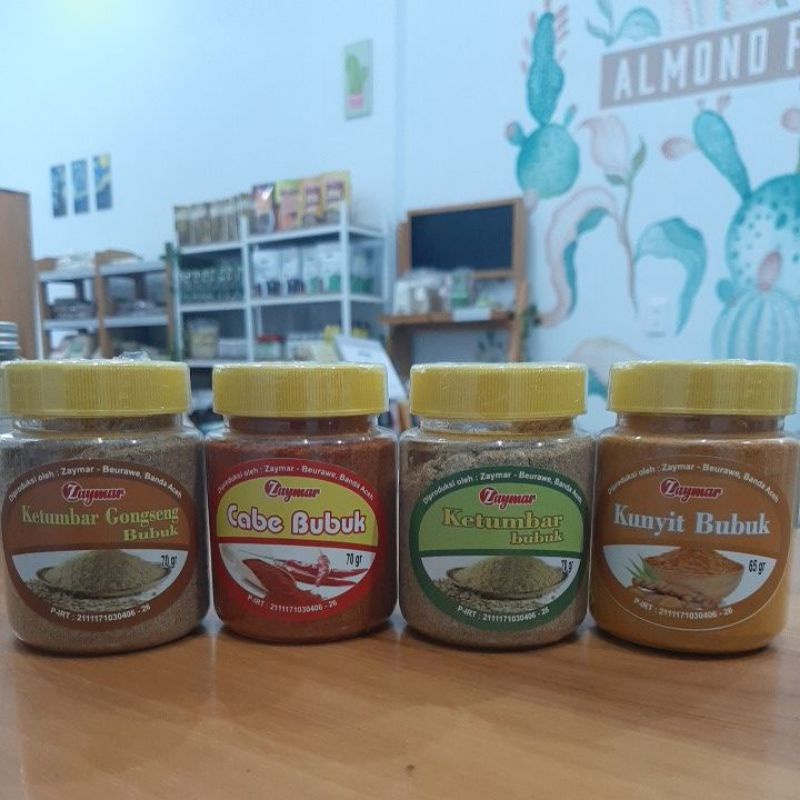 

Bubuk Rempah Produksi Rumahan (Ketumbar Gongseng Bubuk, Cabe Bubuk, Ketumbar Bubuk, Kunyit) By Zaymar Banda Aceh