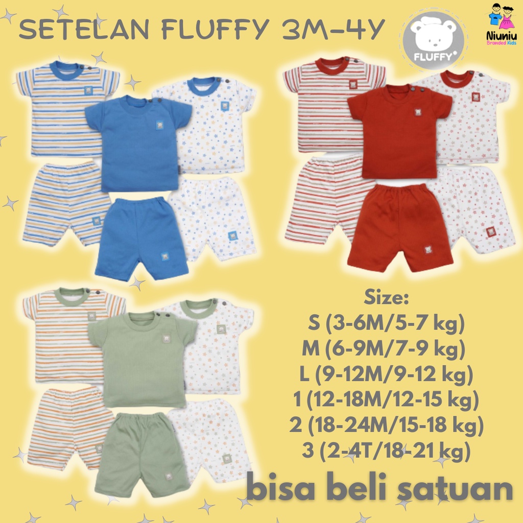 Piyama Baju Tidur Setelan Oneset Atasan Bawahan Fluffy Baju Bayi Anak Kids Laki laki Perempuan Cowok