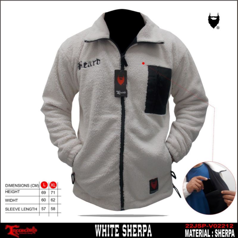 SHERPA JAKET BERBULU TREEBEARD REMAJA DEWASA JAKET HANGAT RESLETING