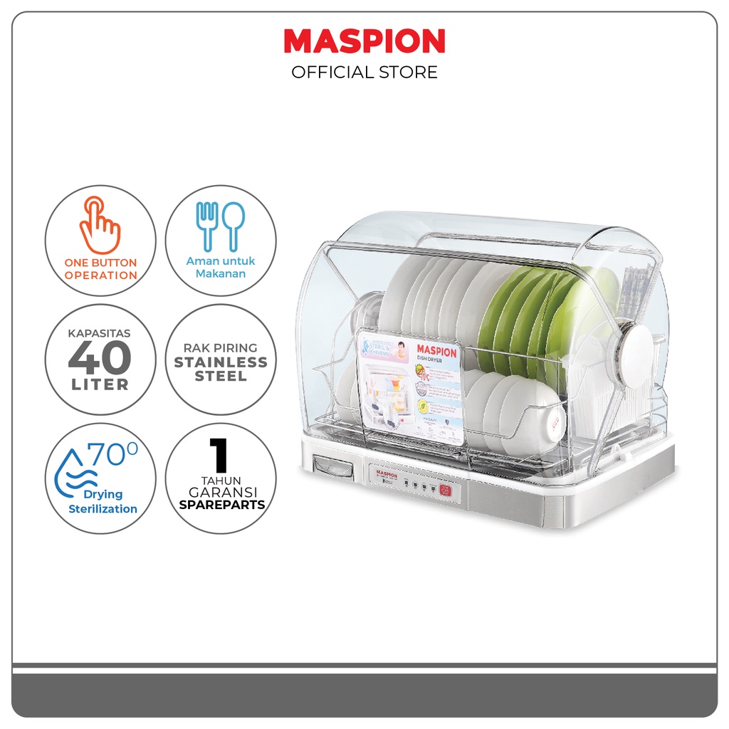 Maspion Dish Dryer Pengering Piring 40 Liter MDD-400