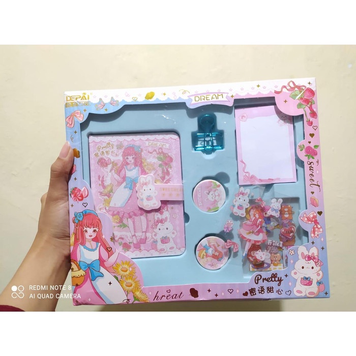 

Note Buku Agenda Notebook Diary / Buku Diary Anak Set 6 Item Stiker Box