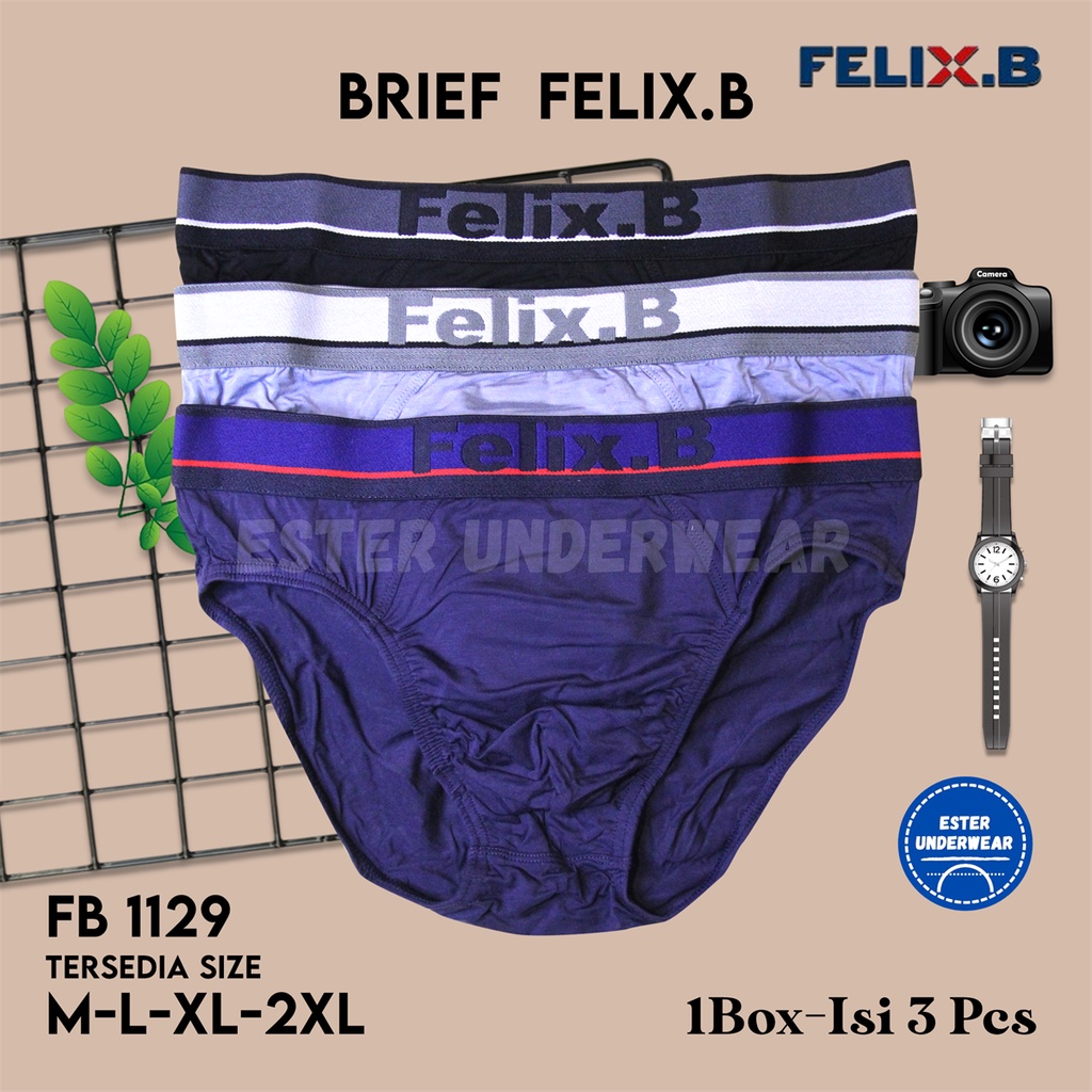 FELIX B Celana Dalam Pria FB 1129 1 Box Isi 3 Pcs