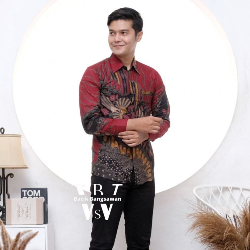 KEMEJA BATIK PRIA LENGAN PANJANG SIZE M L XL XXL  BSWART BatiK HRB026