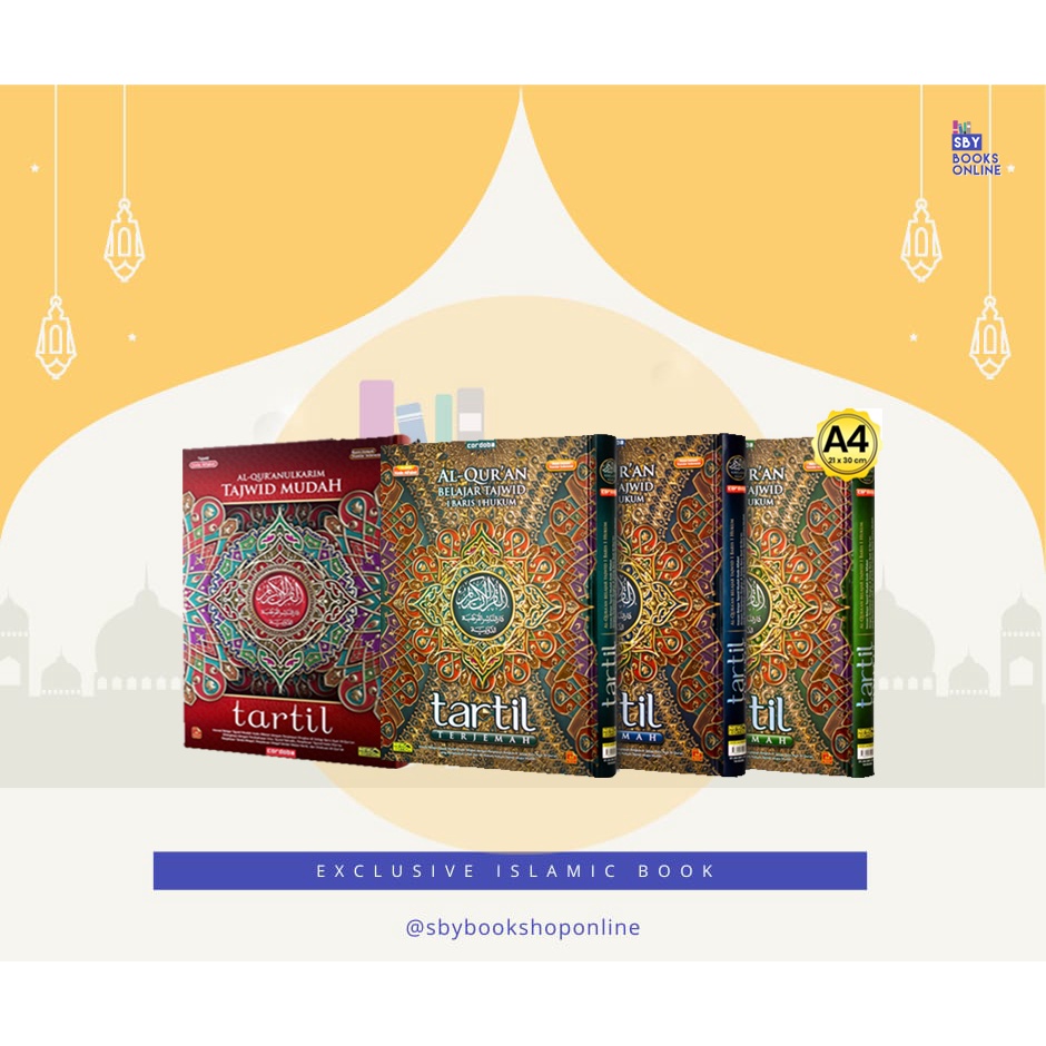 Al Quran Tartil A4 HC Terjemah AlQuran Belajar Tajwid 1 Baris 1 Hukum – Cordoba – Mushaf Al-Qur’an T
