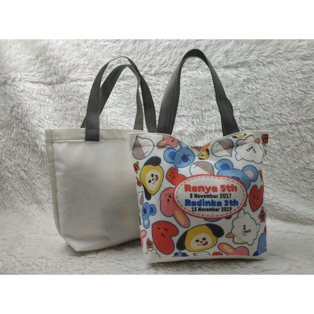 totebag / goodie bag ulang tahun anak / tas ualng tahun anak / uk 26x7x20