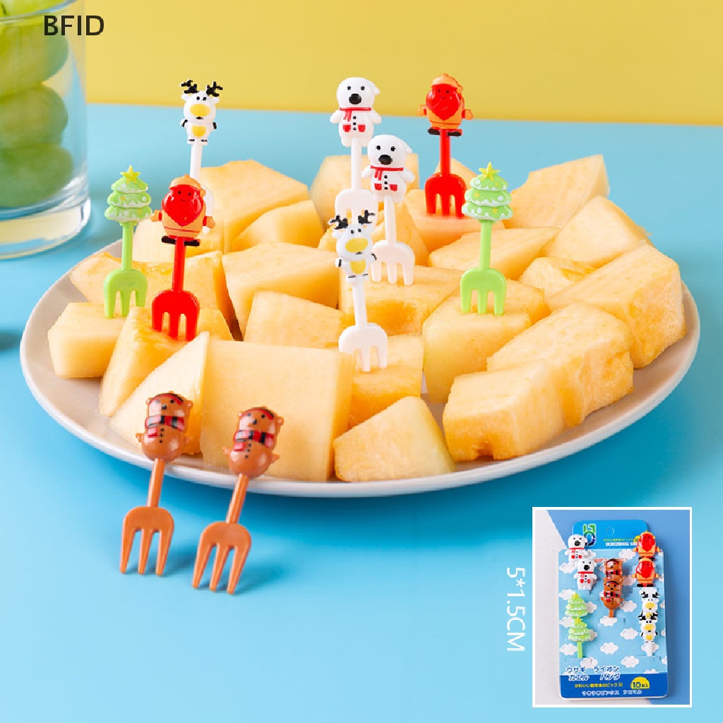 [BFID] Set Garpu Buah Kartun Memutar Prasmanan Pesta Dessert Makanan Cocktail Sandwich Stick [ID]