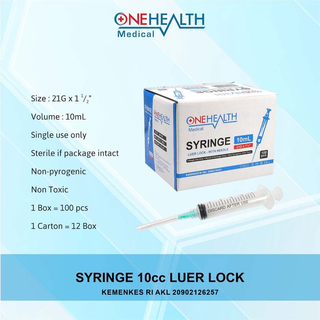 Syr 10cc Onehealth / Spuit 10ml Onehealth