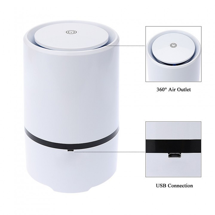 588 Portable Desktop Air Purifier Cleaner with HEPA Filter - GL-2013