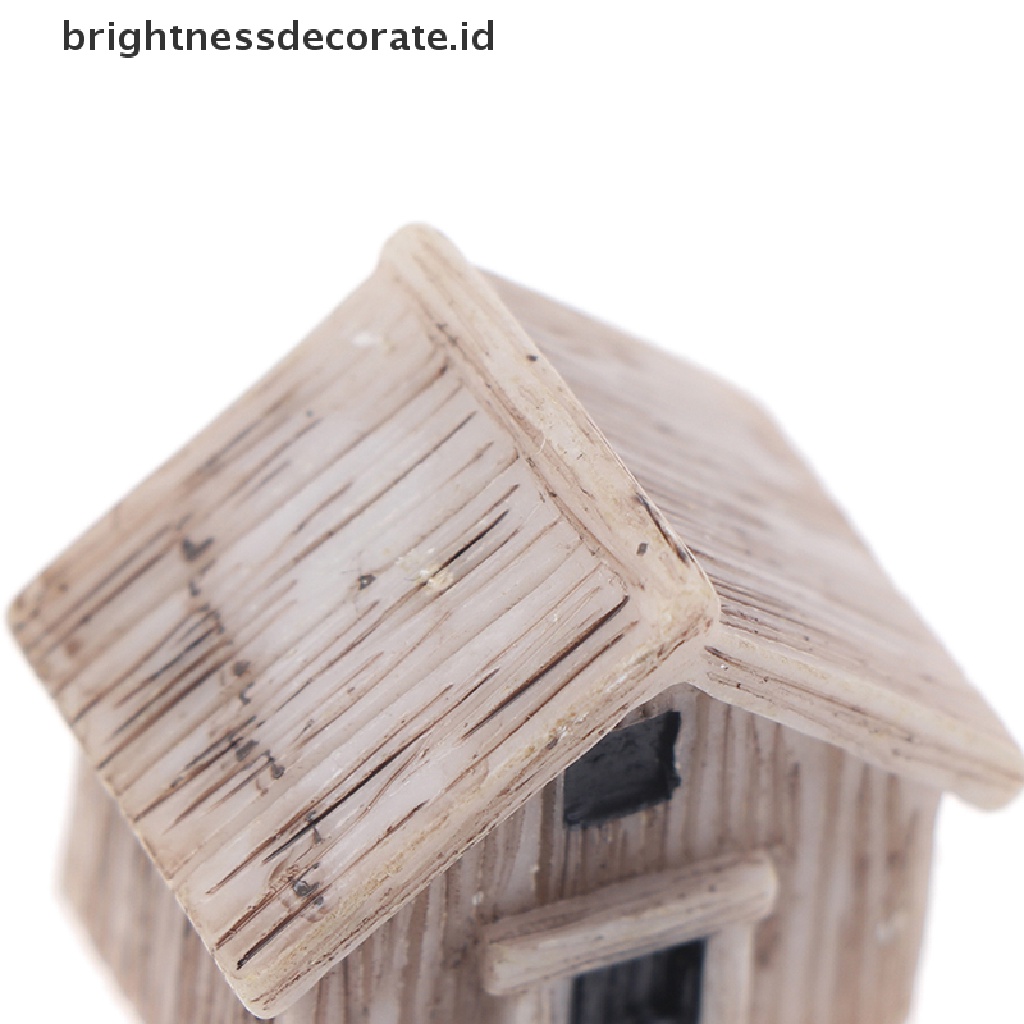 [Birth] 2pcs Miniatur Patung Rumah Lanskap Mikro Ornamen Rumah Boneka Kerajinan [ID]