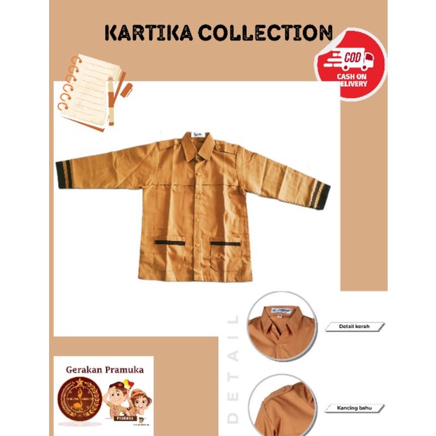 

KEMEJA PRAMUKA SIAGA SD/MI LENGAN PANJANG seragam sekolah pramuka sd/mi