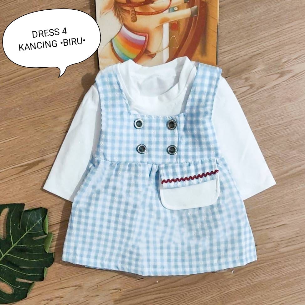 Dress Bayi Perempuan - Baju Anak Cewek Lucu Cute Usia 0-6 Bulan Motif Love Be Mine Dan Rabbit Line