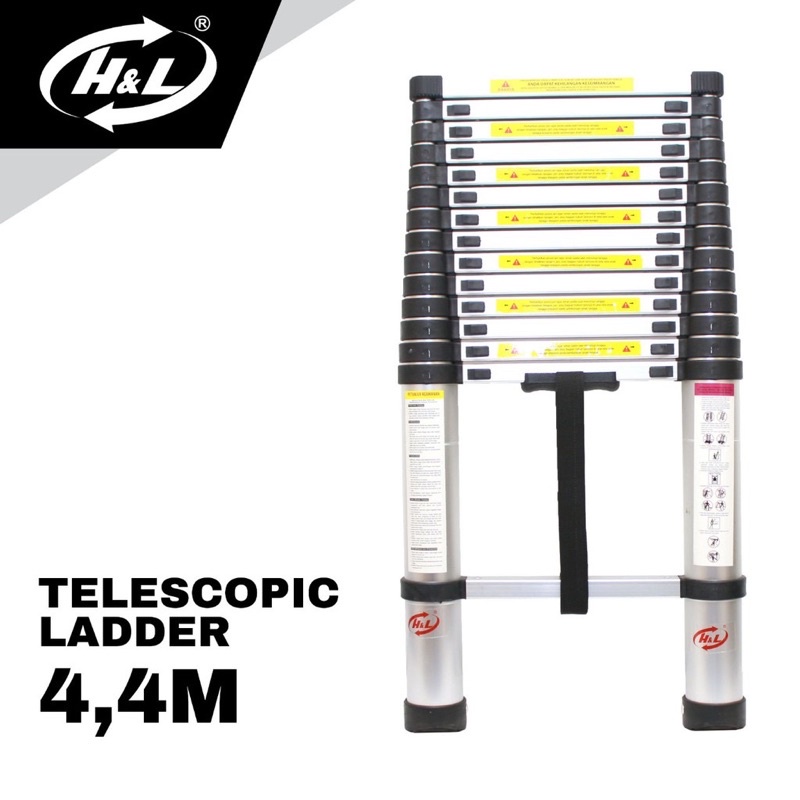 HL Tangga Lipat Aluminium Teleskopik Telescopic 4.4 Meter Tipe Single Tangga Lipat 4,4 Meter