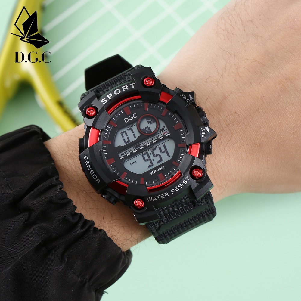 ✨DGC✨Jam Tangan Pria Digital Rubber Luminous Display Watchkite /  Electronic Watch Import M176