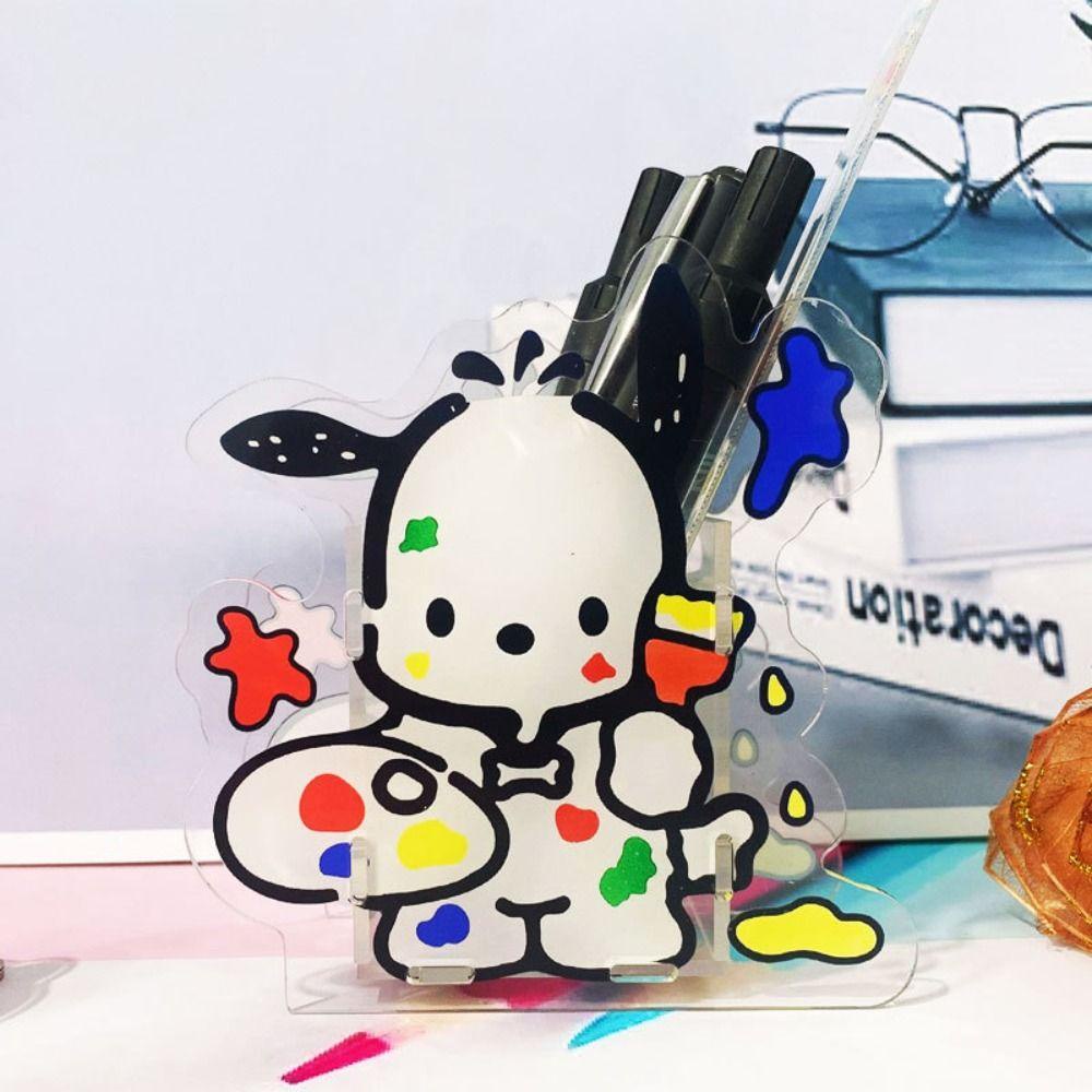 Mxbeauty Tempat Pensil Kawaii Kartun Transparan Siswa Alat Tulis Sekolah Kantor Perlengkapan Kapasitas Besar Desktop Storage Box