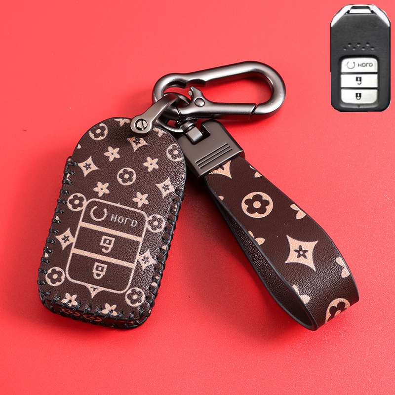 Untuk Honda Key Case Cover Kulit Accord BRV HRV CRV Jazz Civic City Smart Key Remote Cover