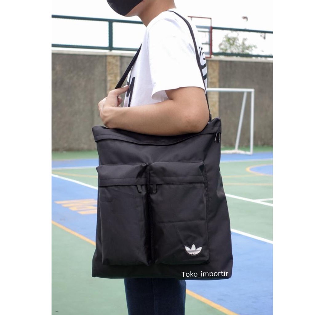 Tote Bag Adidas Import Mirror Original / Tas Tote Bag 2 in 1 / Tas Gym / Tas Bahu